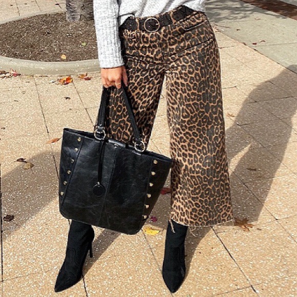 🐆 ZARA CAPRI WIDE LEG LEOPARD PRINT JEANS! - Picture 8 of 8